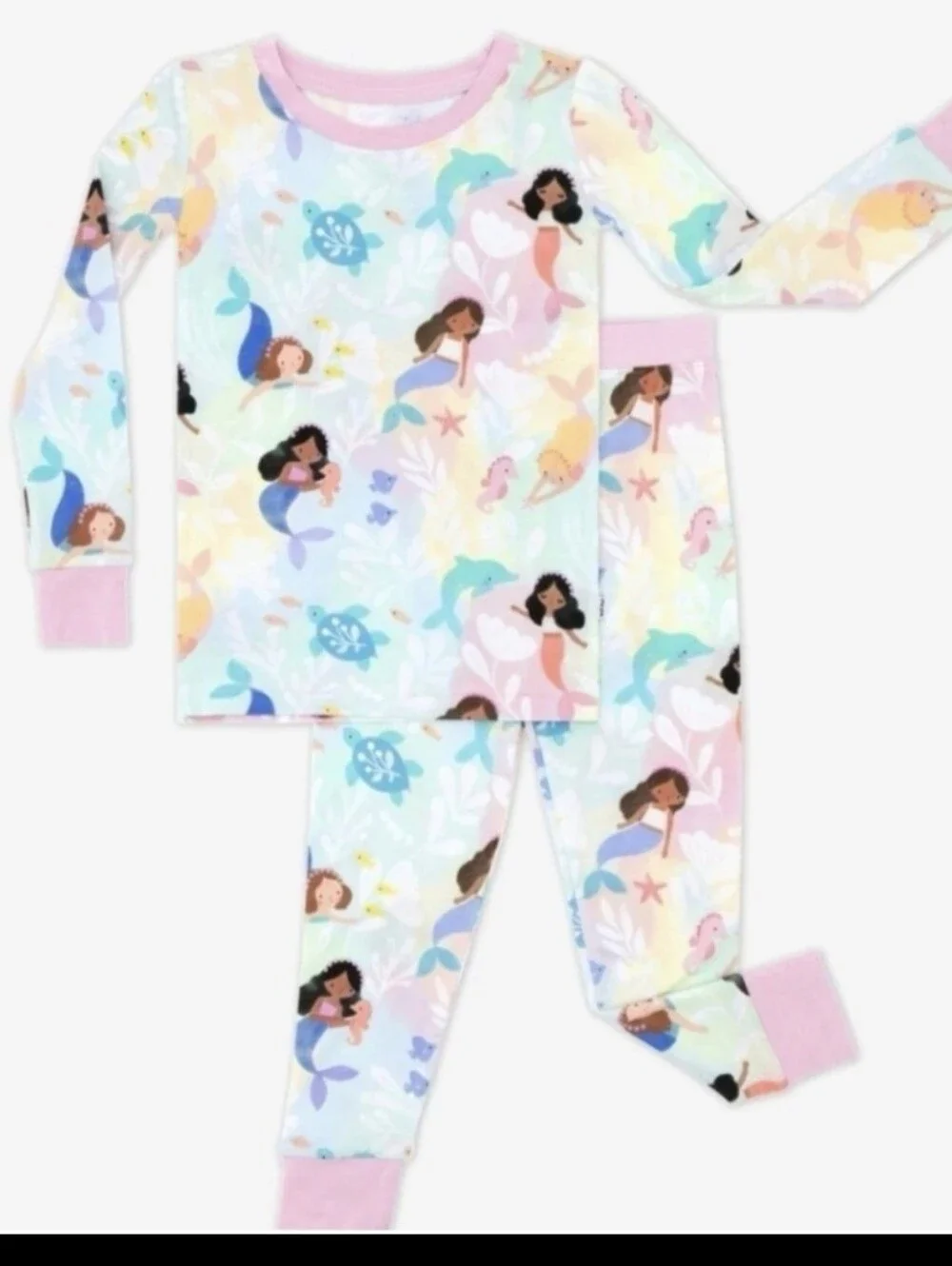 Little Sleepies Mystic Mermaids Two-Piece Pajama Set Size 3T - NEW